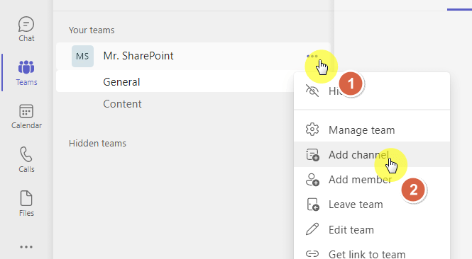 Add channel option