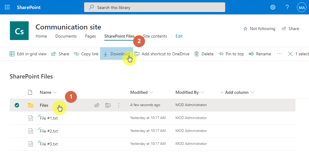 How to download a folder from SharePoint