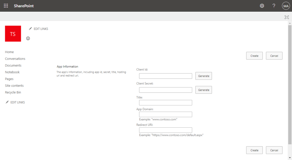 How to register an app on SharePoint Online
