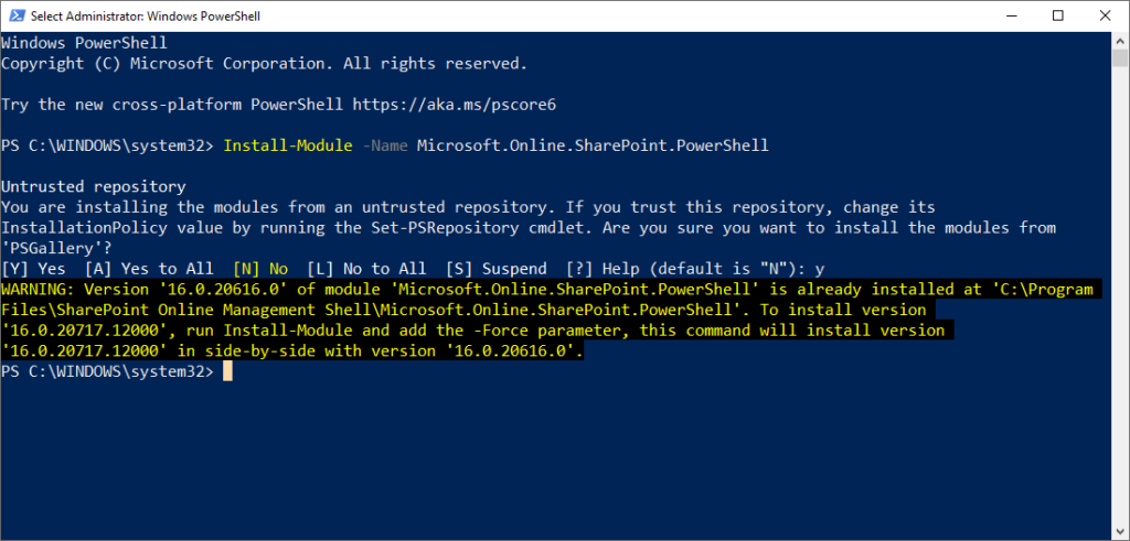 How to install the SharePoint Online module via PowerShell
