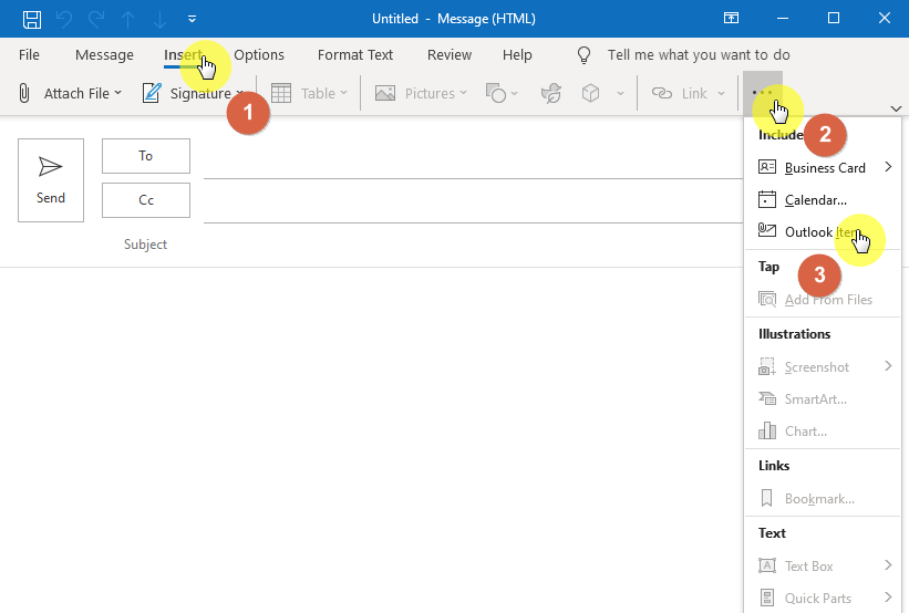 How to attach an email as text-only?