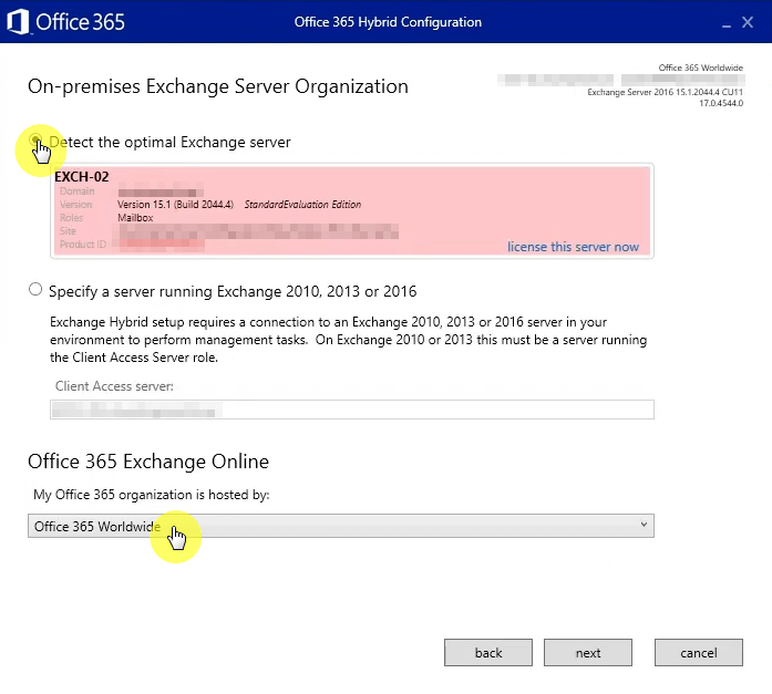 Detect the optimal Exchange server