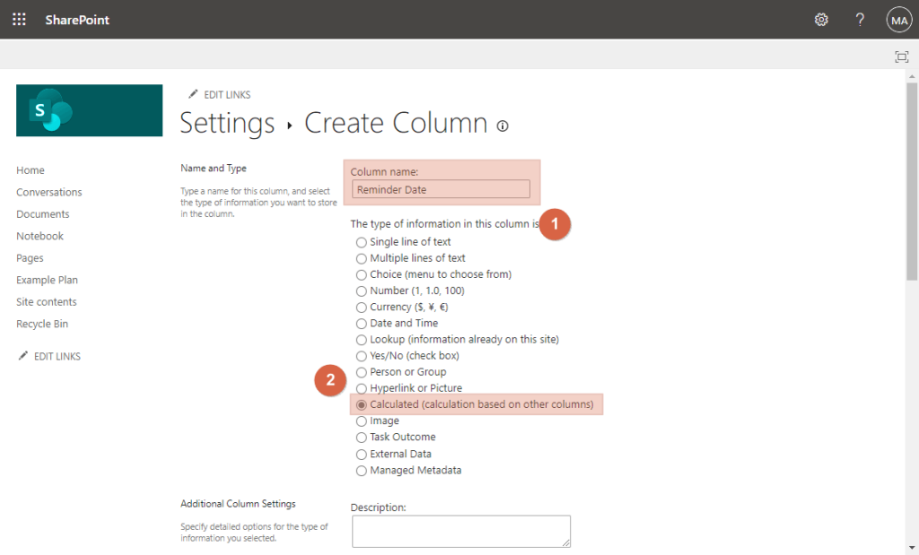 Create Calculated Column Name