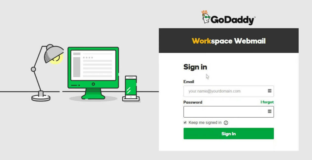 GoDaddy Workspace Signin Page