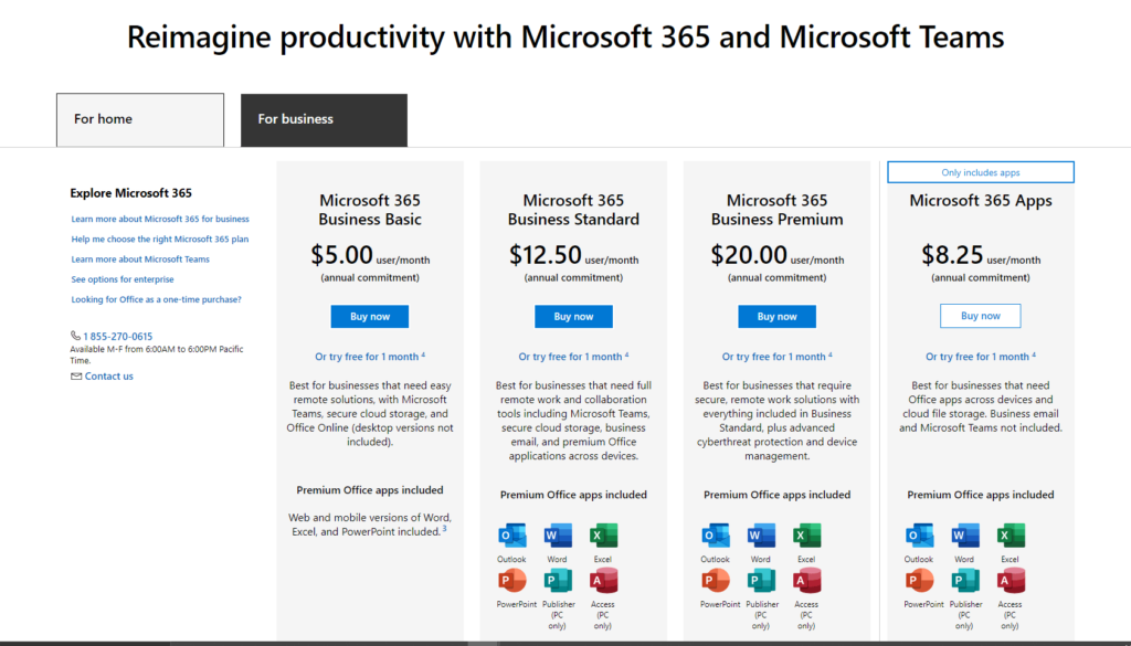Microsoft 365 Plans for Business