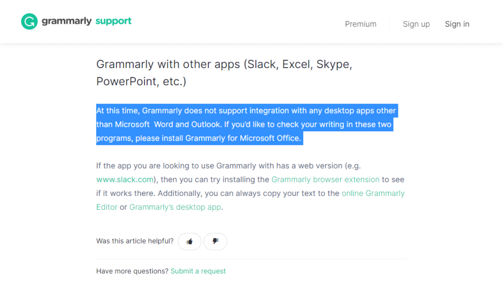 Does Grammarly work with Teams?