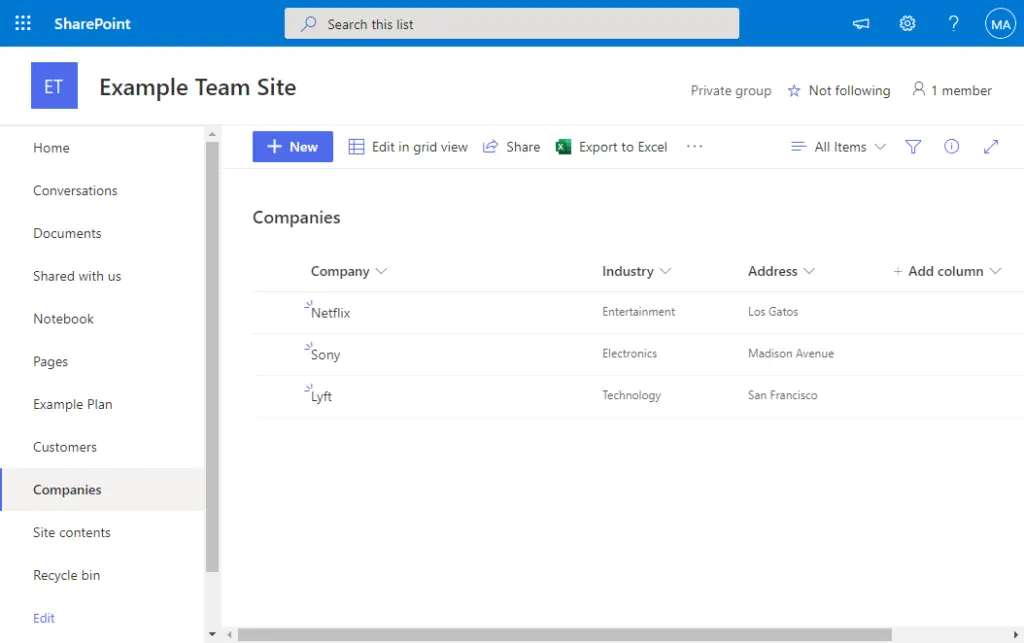 Lookup list only creates a one-way link

