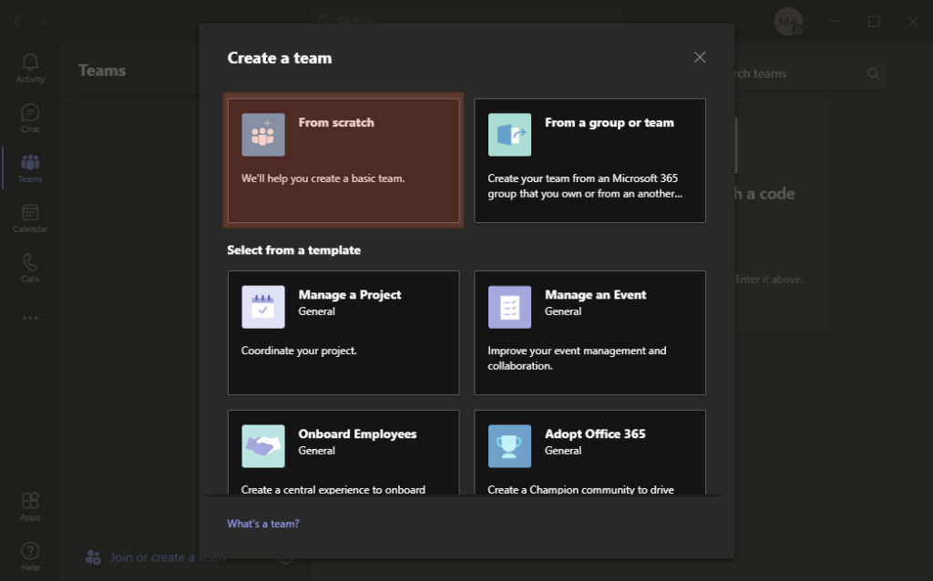 How to create a team from scratch

