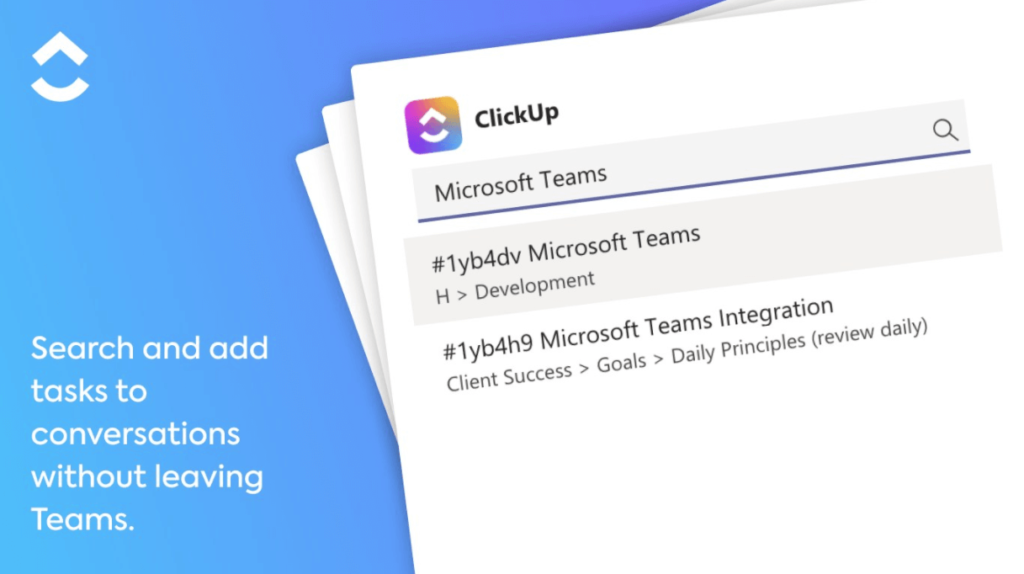 ClickUp and Microsoft Teams Integration
