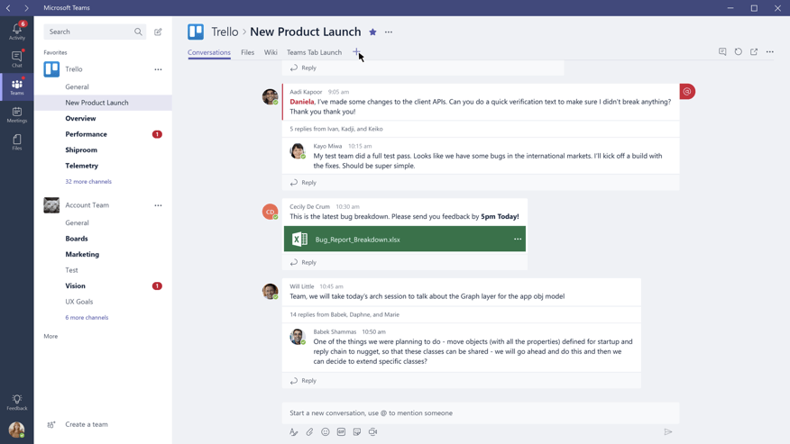Trello and Microsoft Teams Integration