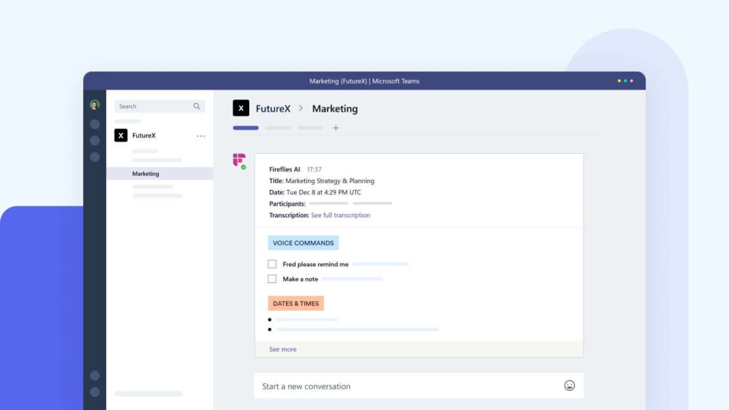 Fireflies for Microsoft Teams
