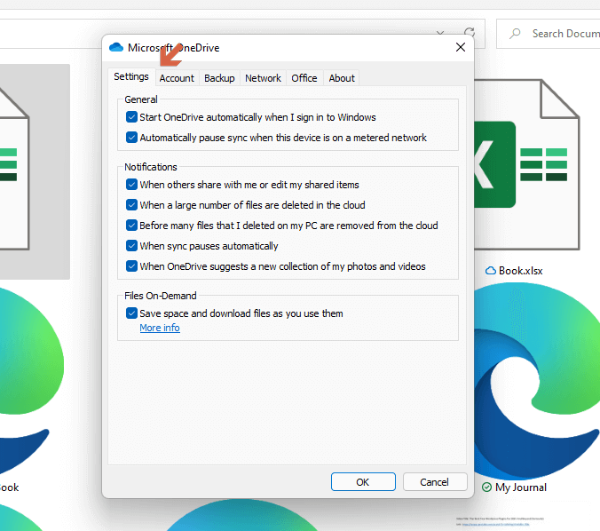 Open the settings tab on the opened window to control the settings