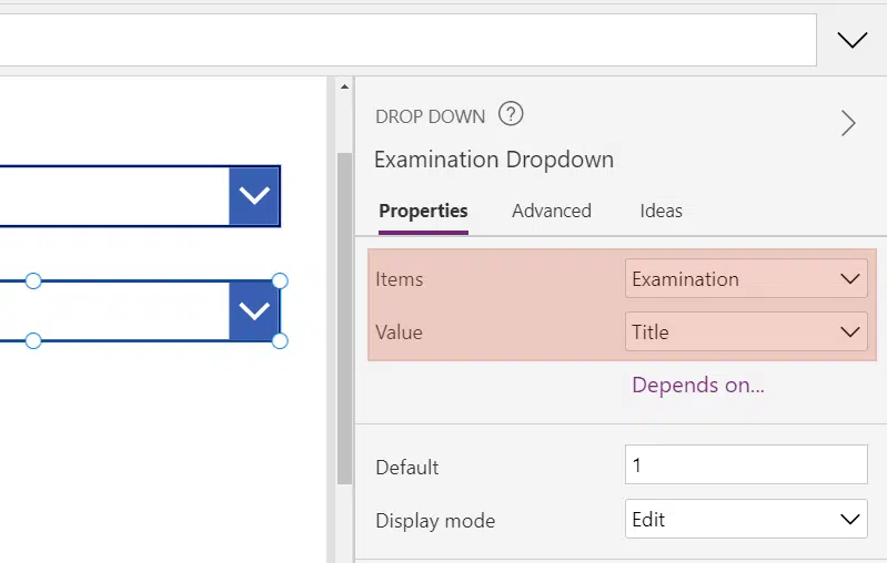 Add another dropdown and change the items and value settings