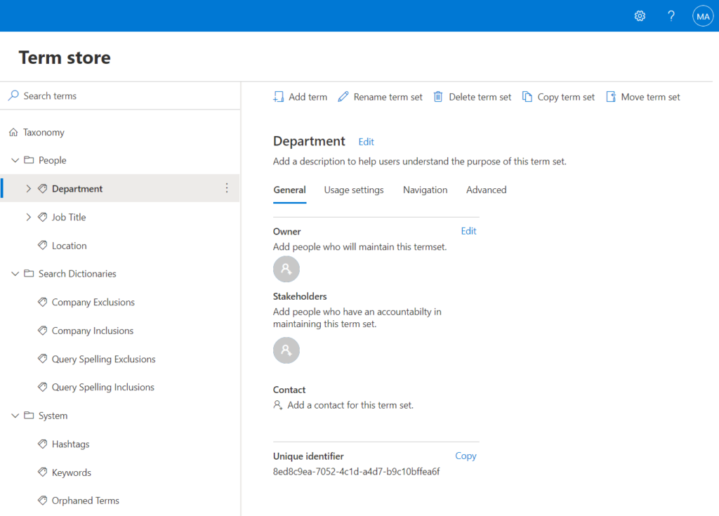 SharePoint Term Store