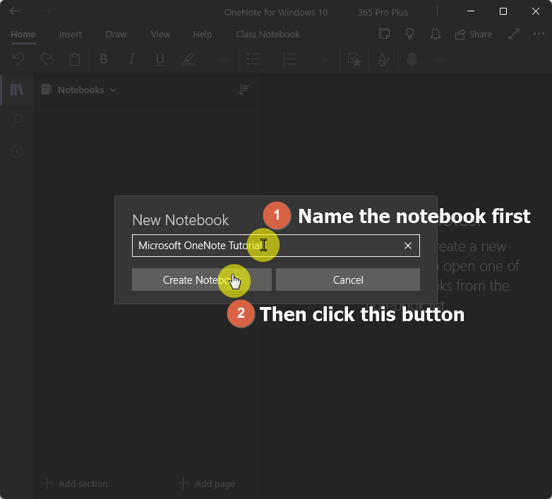 Name the new notebook