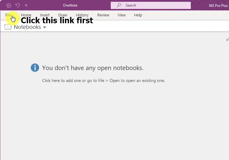 Click the file link on the top bar