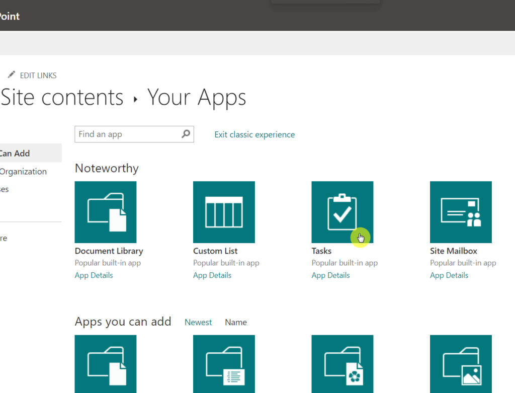 Tasks: Popular built-in app