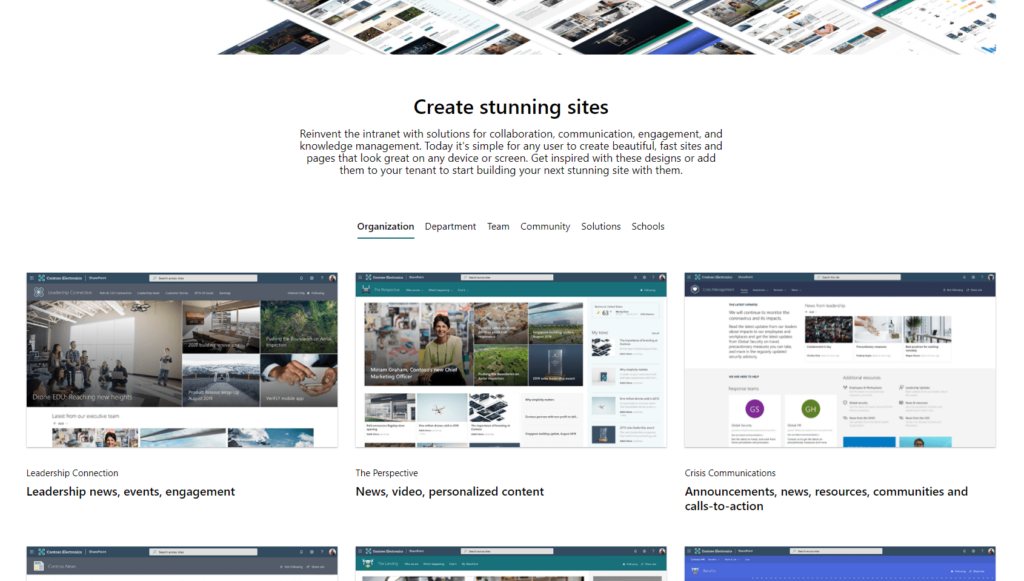 Create stunning sites
