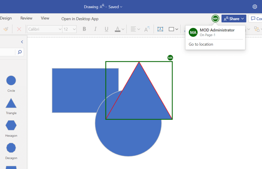 Seeing the changes the other person is doing in Microsoft Visio
