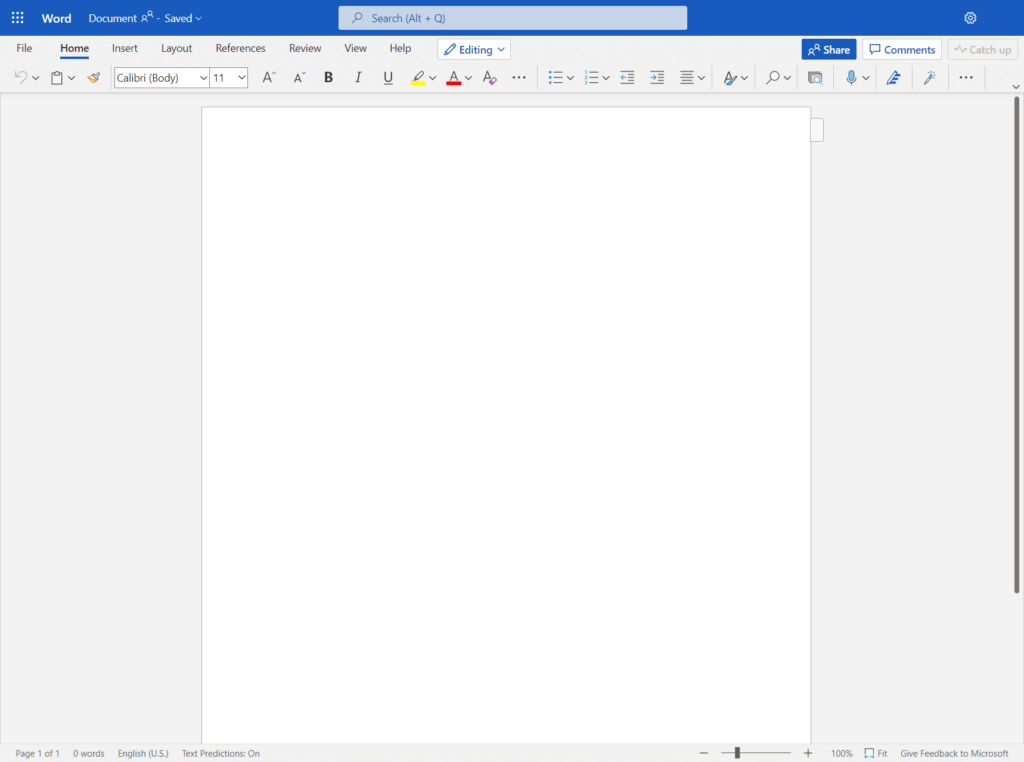Opened Word document right inside SharePoint