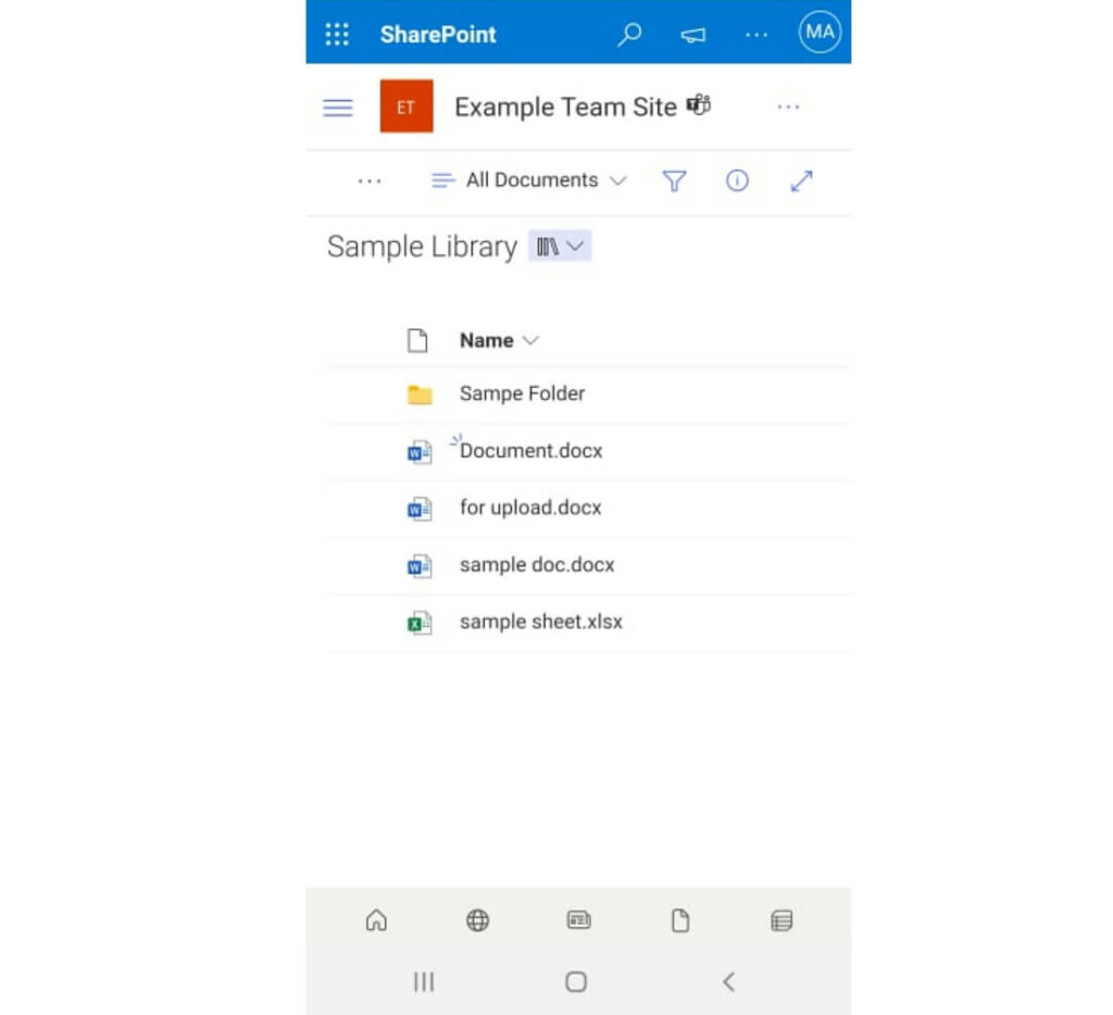 Use the SharePoint mobile app to access your documents on the go