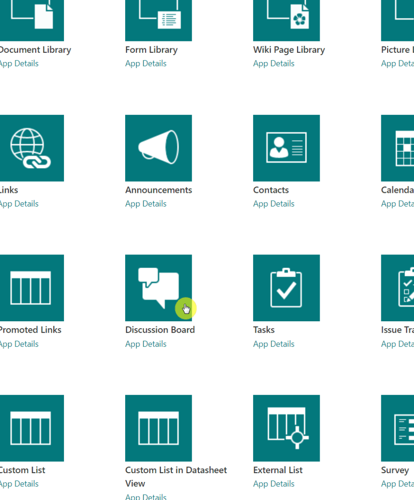 Find and click the discussion board button in the list