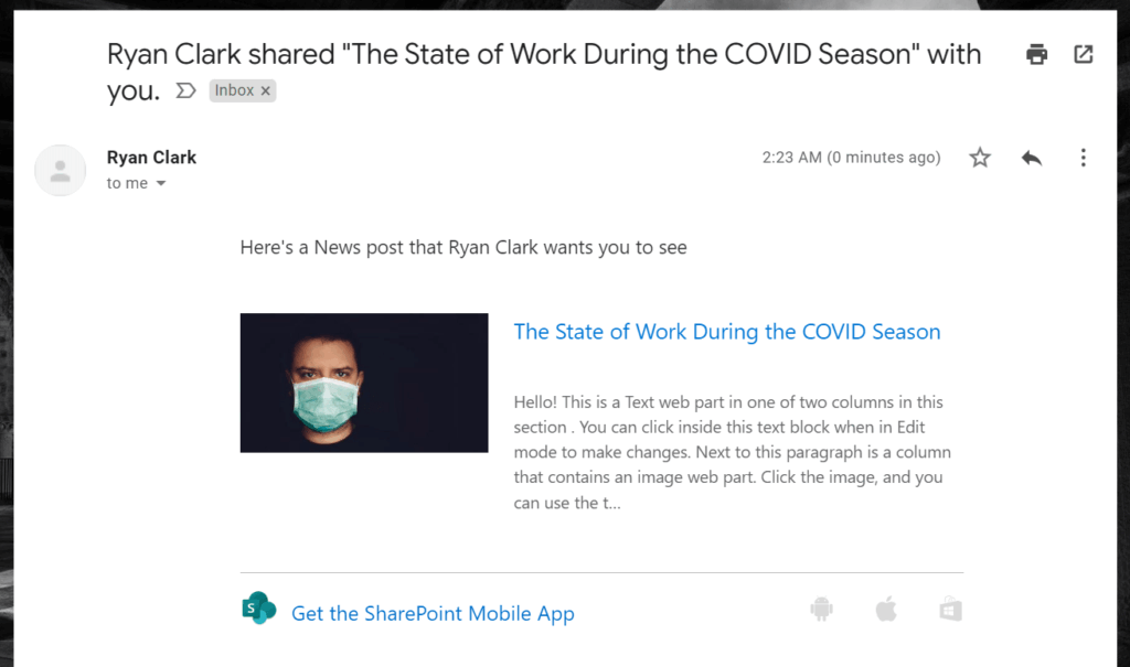 news post email received