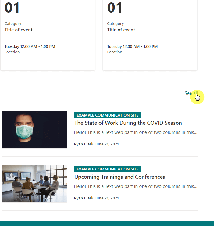 See all items in news widget