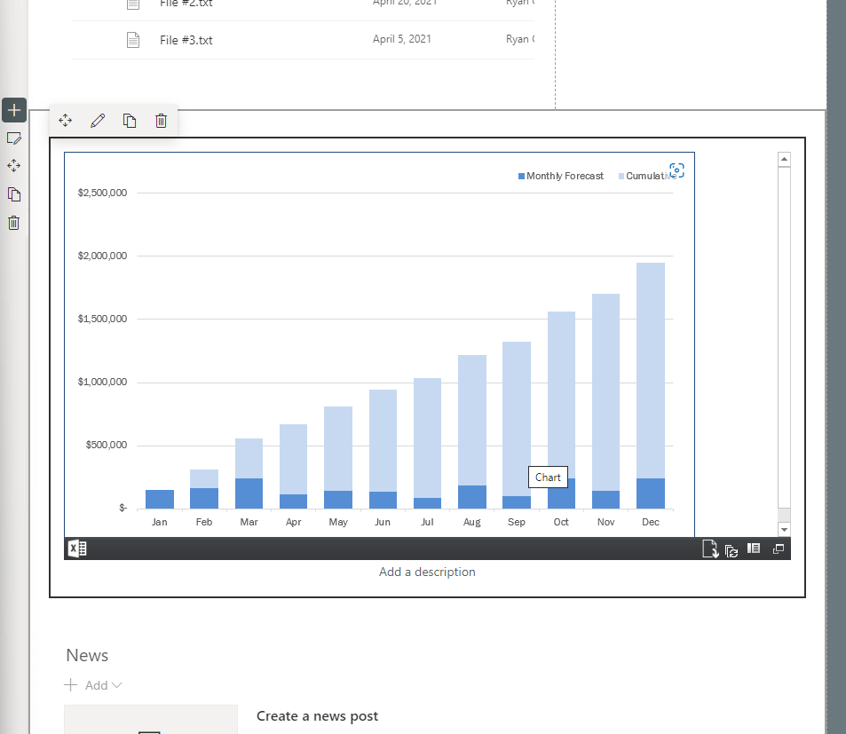 Chart from file viewer preview in SharePoint