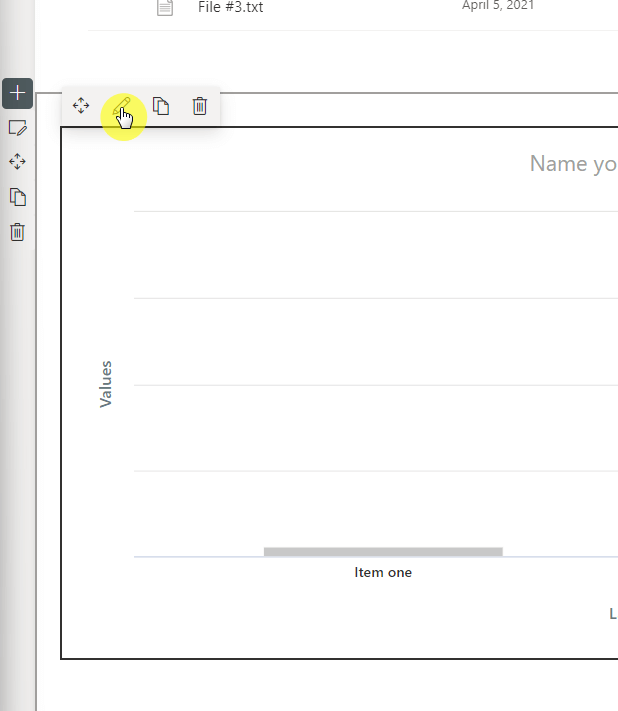 Quick chart web part edit button
