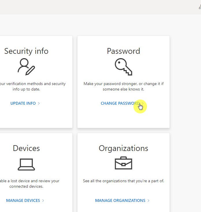 Change password
