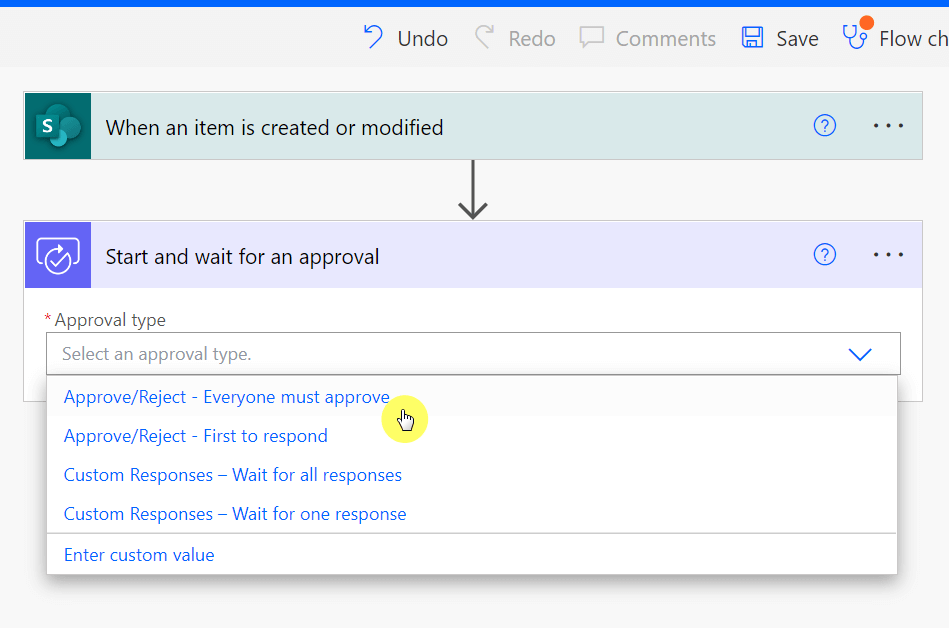 Approve/reject - Everyone must approve