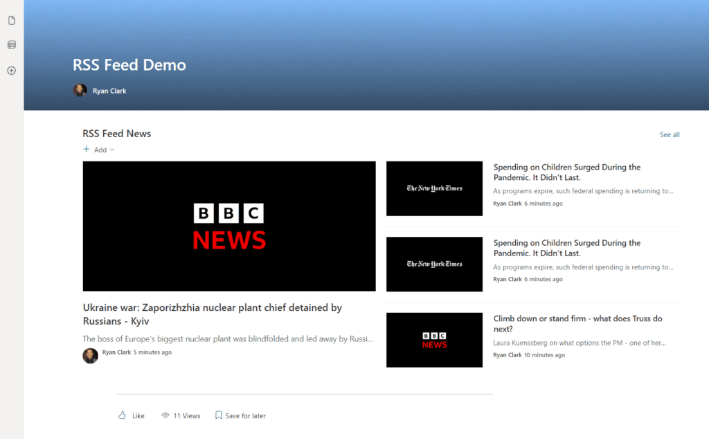 Preview: RSS feed demo