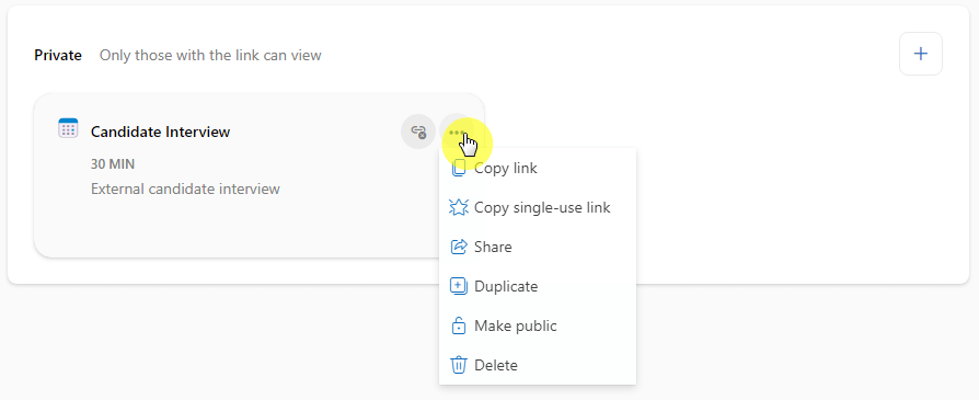 Share your bookings page