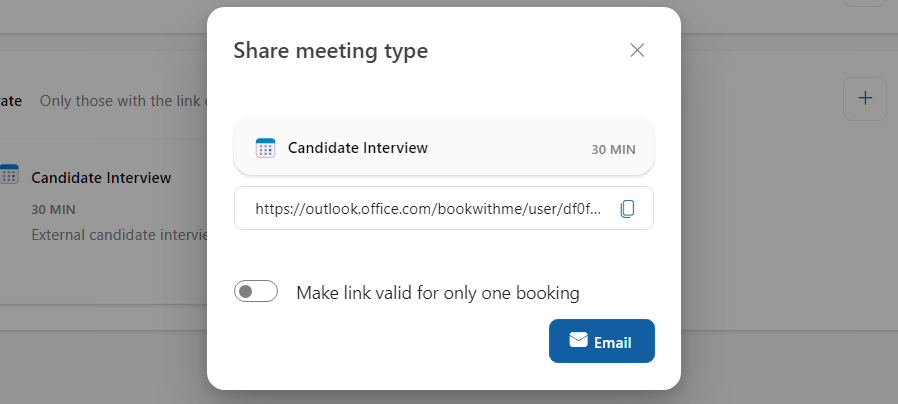 Share meeting type
