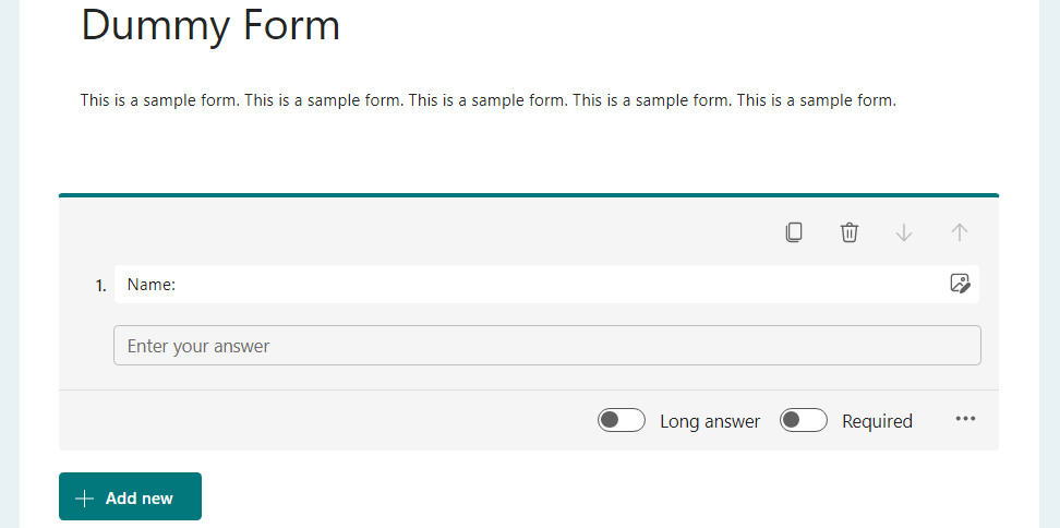 Text question
