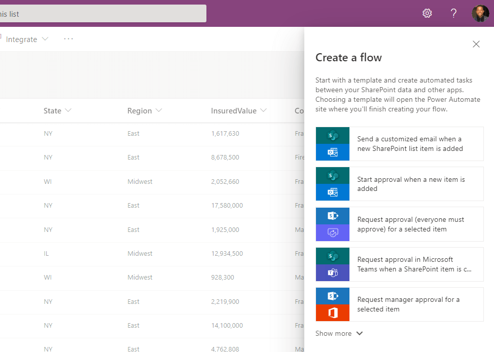 Create a flow using templates