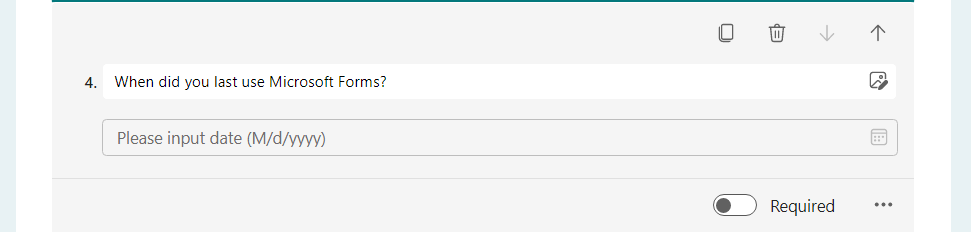 Date question in Microsoft Forms