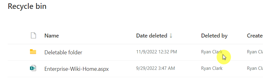 Deleted by Ryan Clark