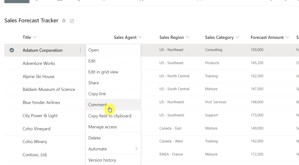 Commenting in SharePoint list