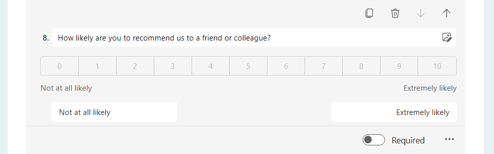 NPS in Microsoft Forms