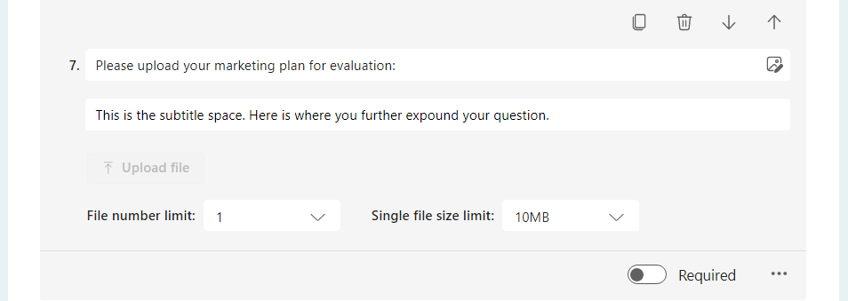 Subtitle on upload file