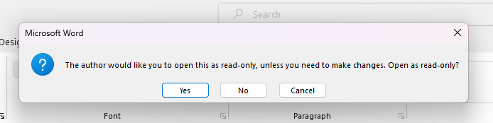 The author set this as read-only