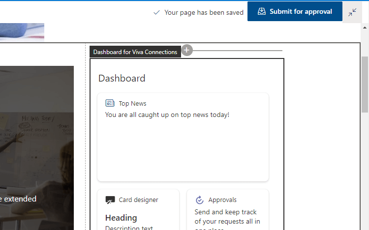 Dashboard for Viva Connections