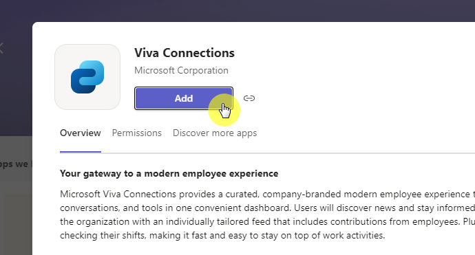 Add Viva Connections