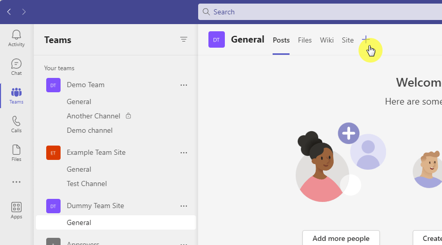 Add a tab