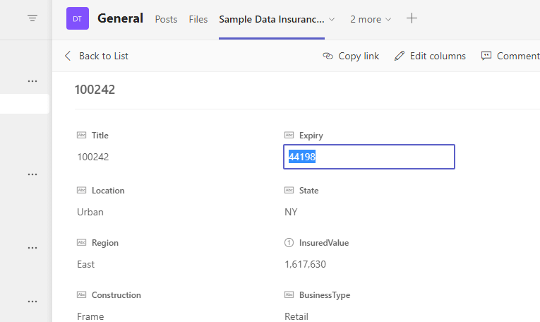 Edit the expiry metadata