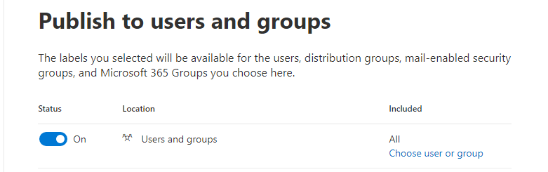 Publish to users and groups