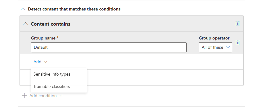 Sensitive info types or trainable classifiers for sensitivity labels