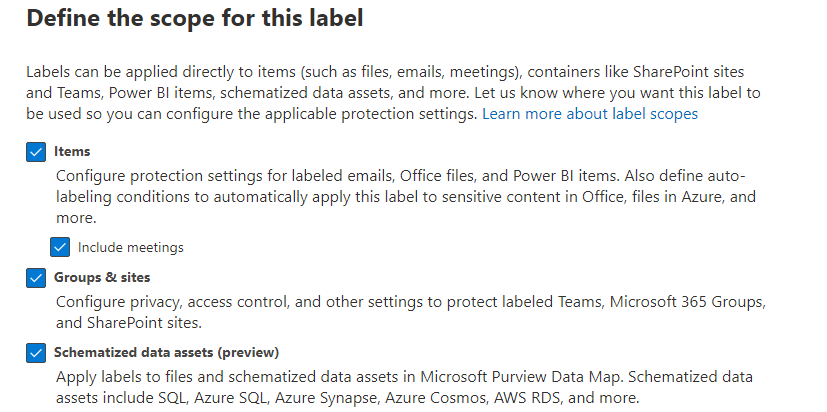 Define the label's scope